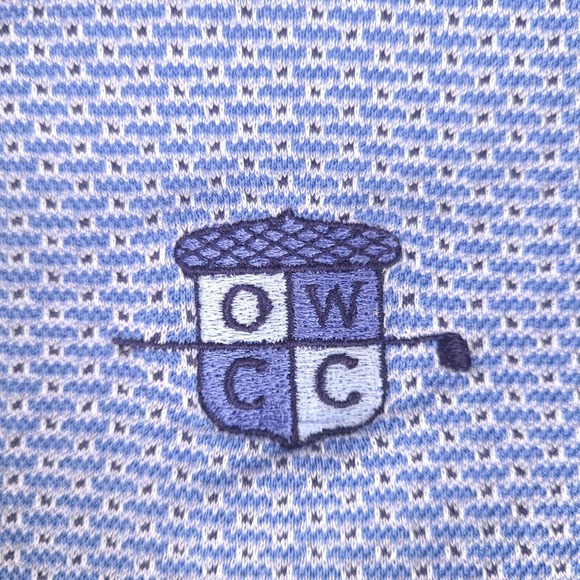 Bobby Jones Polo Shirt Mens Large Blue Golf Players Old Warson Country Club - Picture 3 of 14